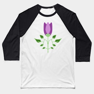 Pretty Purple Flower Baseball T-Shirt